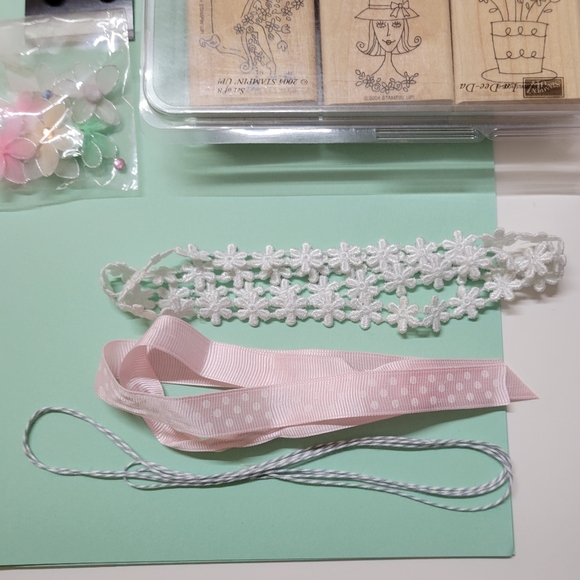 Stampin Up La Dee Da Wooden Block Rubber Stamp Set - Picture 6 of 6